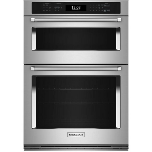 KitchenAid KOEC530PSS 30 Inch Built-In Combination Microwave Wall Oven with 5.0 Cu. Ft. Oven Capacity, 1,600w Power Microwave, Air Fry Mode, CrispWave™ Technology, and Star-K Certified: Stainless Steel