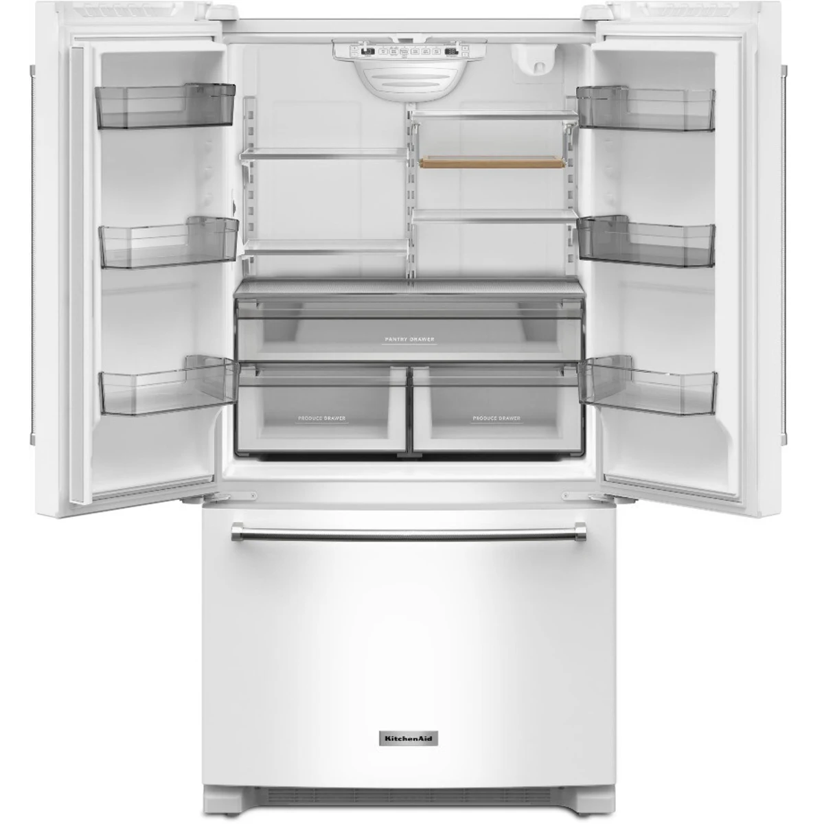 KitchenAid KRFC136RWH 36 Inch Freestanding Counter-Depth French Door Refrigerator with 20 Cu. Ft. Total Capacity. ENERGY STAR® Certified: White