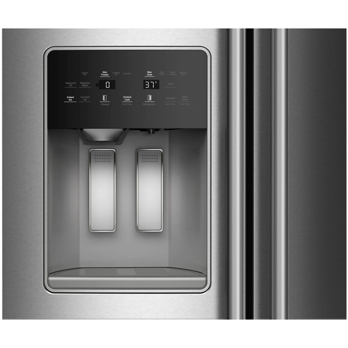 KitchenAid KRSC536RPS 36 Inch Counter Depth Freestanding Side-by-Side Refrigerator with 20.8 cu. ft. Total Capacity, Exterior Ice & Water Dispenser, Energy Star® Certified: Fingerprint Resistant Stainless Steel