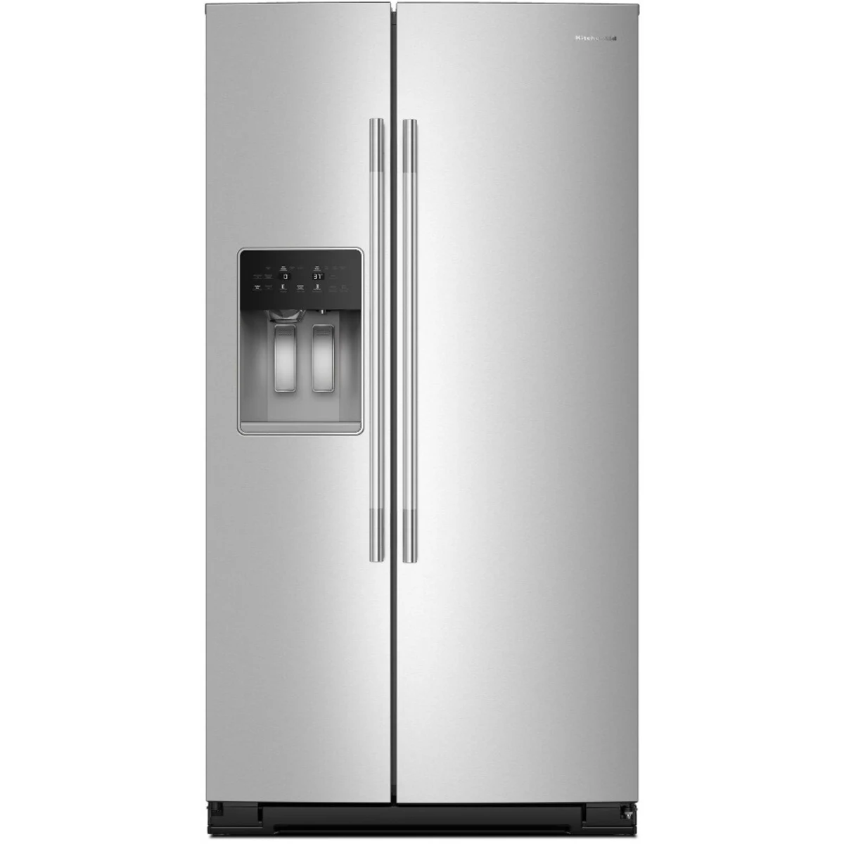 KitchenAid KRSC536RPS 36 Inch Counter Depth Freestanding Side-by-Side Refrigerator with 20.8 cu. ft. Total Capacity, Exterior Ice & Water Dispenser, Energy Star® Certified: Fingerprint Resistant Stainless Steel