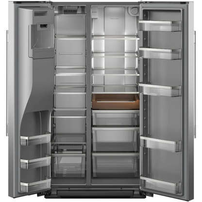 KitchenAid KRSC536RPS 36 Inch Counter Depth Freestanding Side-by-Side Refrigerator with 20.8 cu. ft. Total Capacity, Exterior Ice & Water Dispenser, Energy Star® Certified: Fingerprint Resistant Stainless Steel