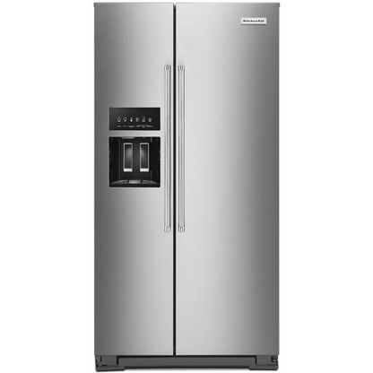 KitchenAid KRSC703HPS 36 Inch Counter Depth Side by Side Refrigerator with 22.6 Cu. Ft. Capacity, In-Door-Ice System, Exterior Ice and Water Dispenser, ADA Compliant : Stainless Steel with PrintShield™ Finish