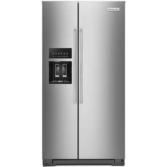 KitchenAid KRSC703HPS 36 Inch Counter Depth Side by Side Refrigerator with 22.6 Cu. Ft. Capacity, In-Door-Ice System, Exterior Ice and Water Dispenser, ADA Compliant : Stainless Steel with PrintShield™ Finish