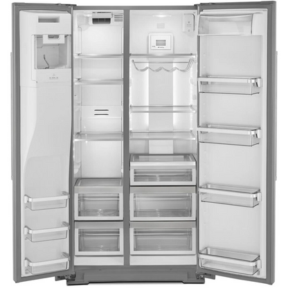 KitchenAid KRSC703HPS 36 Inch Counter Depth Side by Side Refrigerator with 22.6 Cu. Ft. Capacity, In-Door-Ice System, Exterior Ice and Water Dispenser, ADA Compliant : Stainless Steel with PrintShield™ Finish