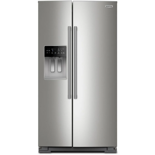 Maytag MRSF6636RZ 36 Inch Freestanding Side-by-Side Refrigerator with 28.3 Cu. Ft. Capacity, Icemaker, External Ice/Water Dispenser, and ADA Compliant