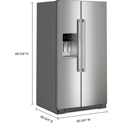 Maytag MRSF6636RZ 36 Inch Freestanding Side-by-Side Refrigerator with 28.3 Cu. Ft. Capacity, Icemaker, External Ice/Water Dispenser, and ADA Compliant