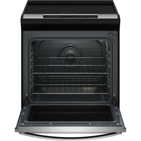 Whirlpool WSIS5030RZ 30 Inch Slide-In Induction Range with 4 Elements, 6.4 cu. ft. Convection Oven, ADA Compliant, and ENERGY STAR®: Fingerprint Resistant Stainless Steel
