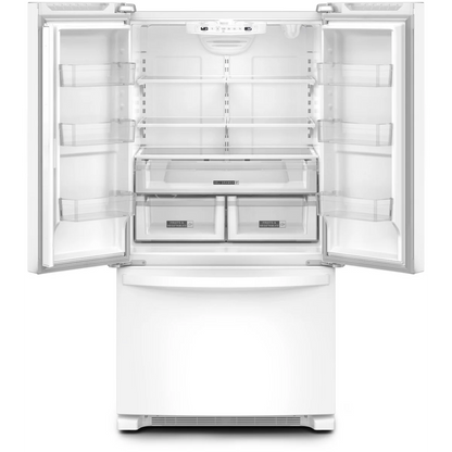 Whirlpool WRFF3036RW 36 Inch Freestanding French Door Refrigerator with 25 Cu. Ft. Capacity, Icemaker, and ENERGY STAR®: White