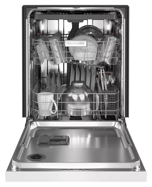 KitchenAid KDFE204KWH 24 Inch Full Console Dishwasher. 39 dBA, ProWash™, NSF® Certified: White