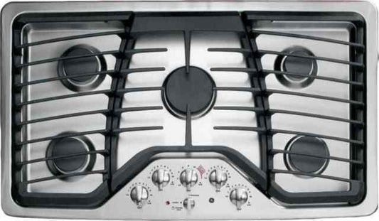 GE - Profile 30" Built-In Gas Cooktop - Stainless steel - PGP959SETSS