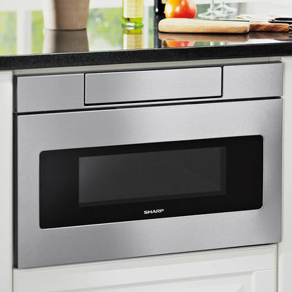 30 in. 1.2 cu. ft. 950W Sharp Stainless Steel Microwave Drawer Oven (SMD3070ASY)