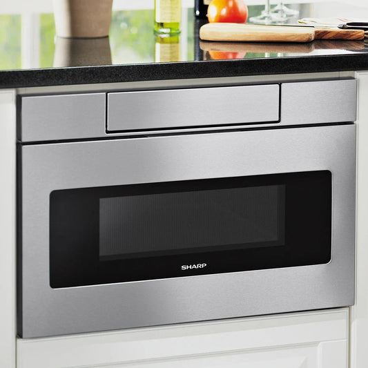 30 in. 1.2 cu. ft. 950W Sharp Stainless Steel Microwave Drawer Oven (SMD3070ASY)