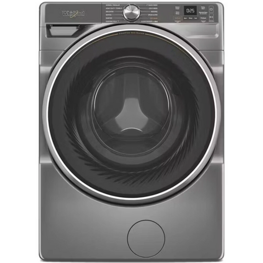 Whirlpool WFW6720RR 5.0 cu ft Smart Front Load Washer with FreshFlow™ Vent System, Dry Drum Cycle, FanFresh® Option, Antimicrobial Protection, AI Intelligent Wash, Quick Wash Cycle and ENERGY STAR® Certified: Radiant Silver