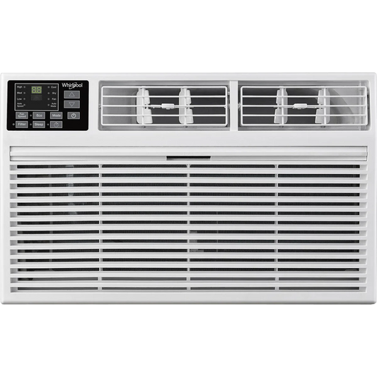 Whirlpool 12,000 BTU 230V Through-the-Wall AC, Dehumidifer for Rooms up to 550 Sq. ft Remote Control Digital Display Timer (WHAT122-2AW)