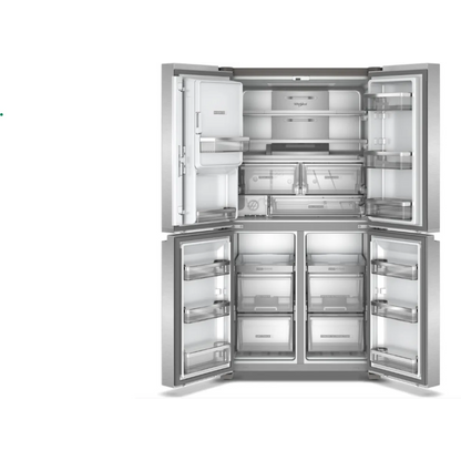 Whirlpool WRQC7836RZ 36 Inch Counter-Depth 4-Door French Door Refrigerator with 19.1 Cu.ft. Capacity. In-Door-Ice® and Water, Auto Ice Maker, and ENERGY STAR®