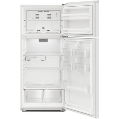 Whirlpool WRTX5028PW 28 Inch Freestanding Top Freezer Refrigerator with 16.3 cu. ft. Total Capacity. Optional Ice Maker, and Energy Star®: White